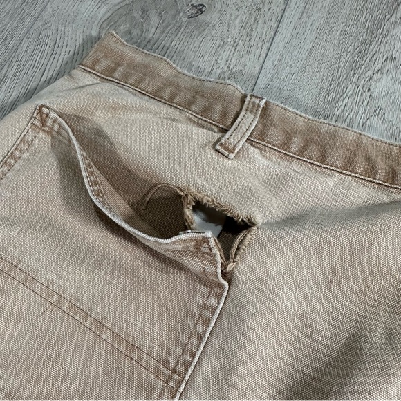 Vintage Carhartt Light Tan Carpenter Work Trousers Pants Waist 44 - Picture 13 of 13